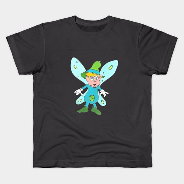 Shaun the Fairy Kids T-Shirt by Loose Tangent Arts